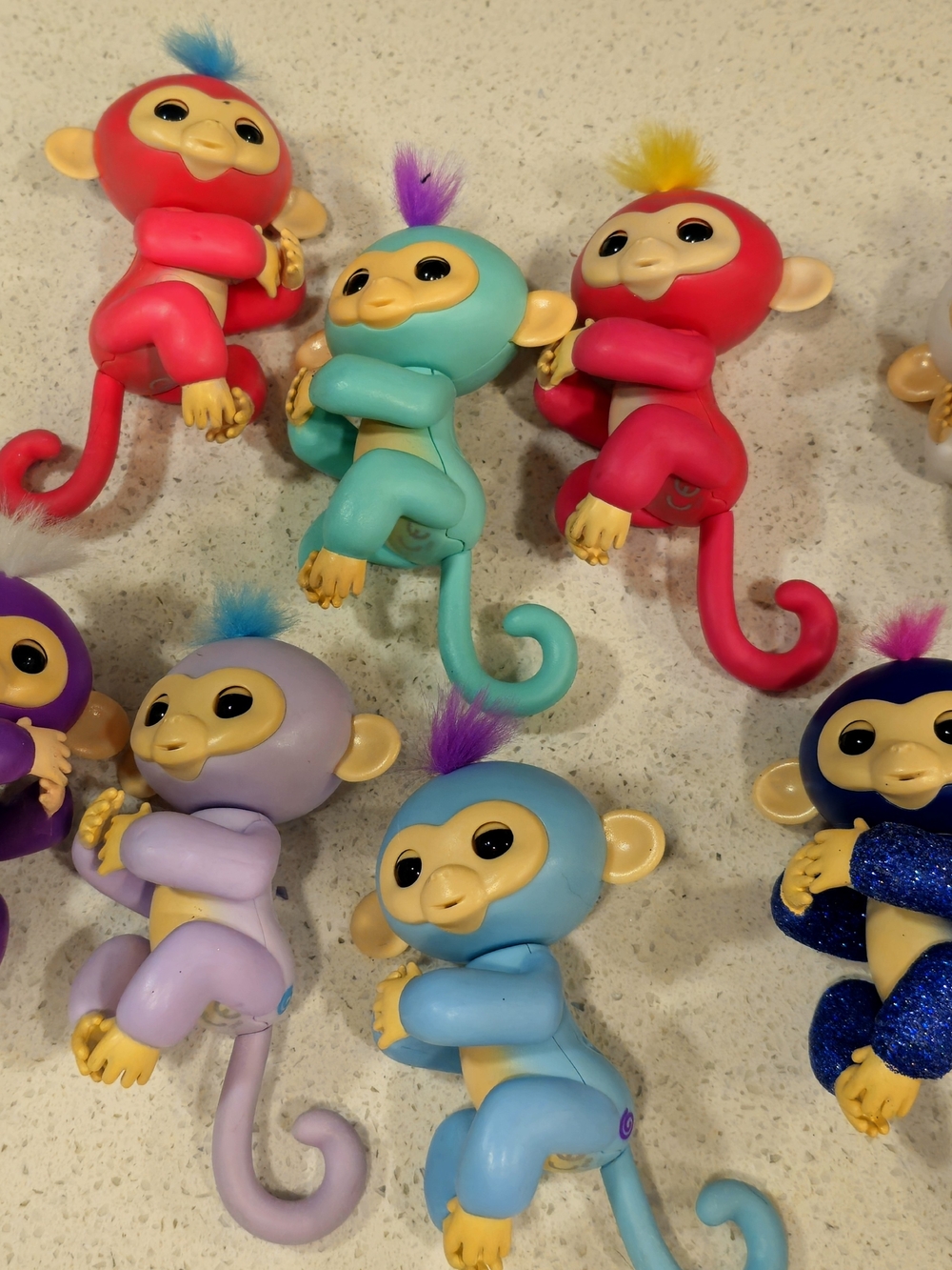 Interactive Hanging Monkey Toy - Assorted Blue, Pink, Purple